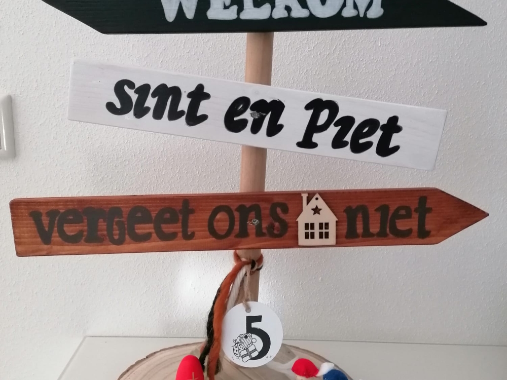 tafelmodel wegwijzer sinterklaas